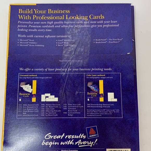 Avery | Laser Small Rotary Cards Pack of 400 Cards Make Business Cards Business - Picture 4 of 12
